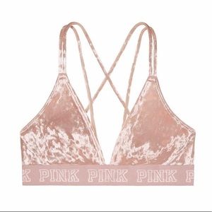 Velour PINK Bralette